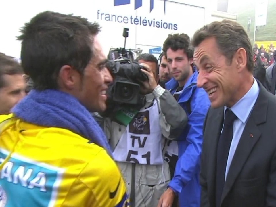 Sarkozy interroge Contador sur le Tour de France