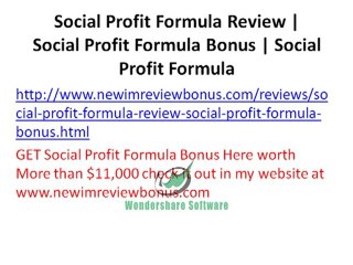 Social Profit Formula Bonus $18,823 + ipad