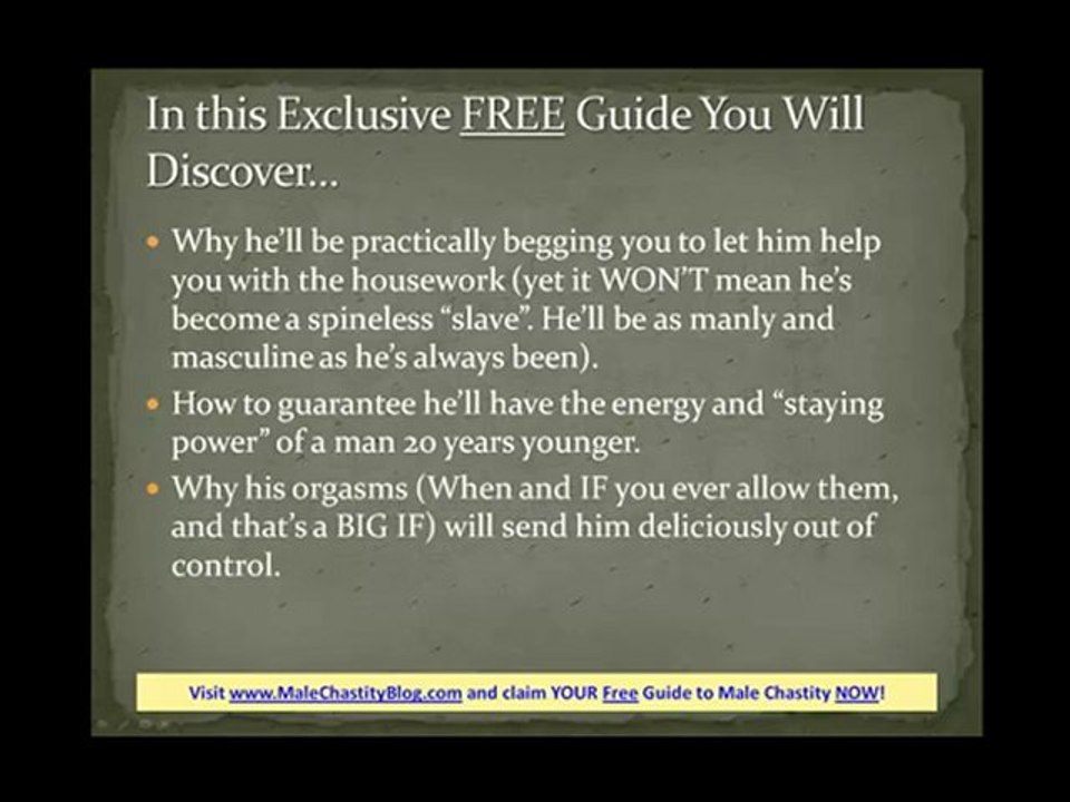 Male Chastity Guide - a Beginner's Guide to Male Chastity