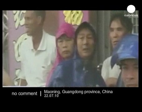 Southern China lashed by second typhoon - no comment