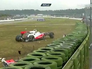 formula 1 gp d'allemagne EL 1 big crash hamilton