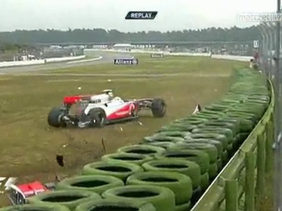 formula 1 gp d'allemagne EL 1 big crash hamilton