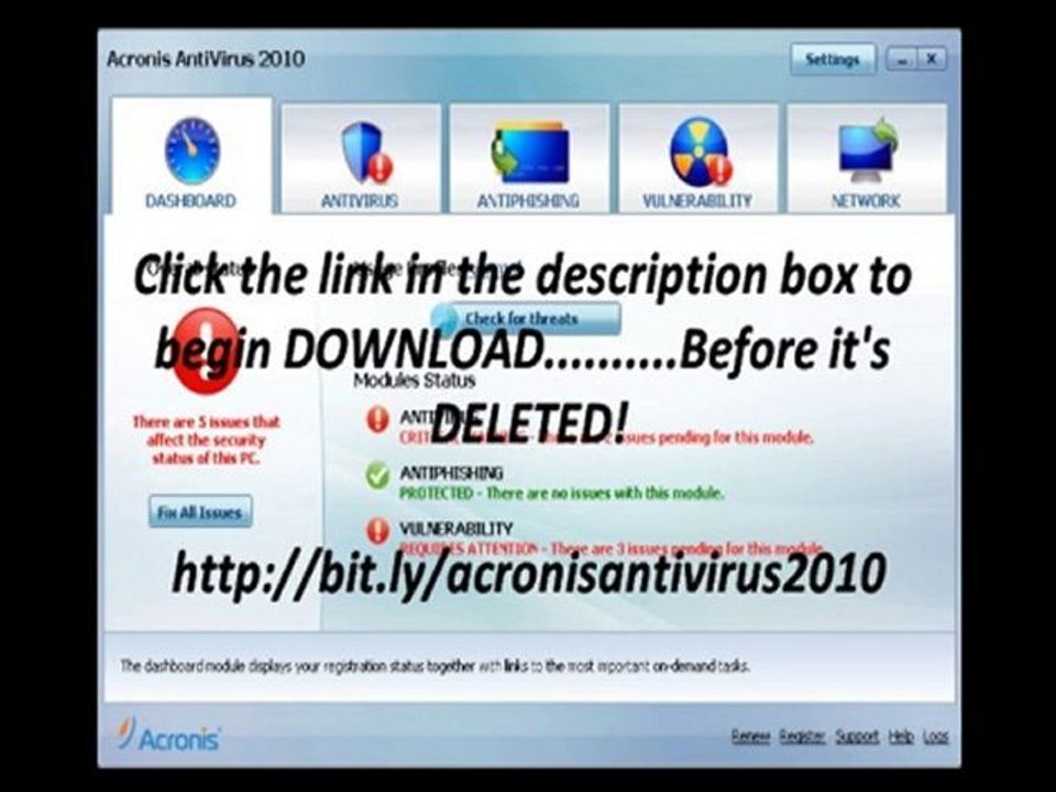FREE Acronis Antivirus 2010 Download ?!?!