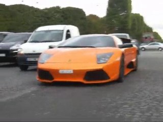 Lamborghini LP640 orange + Bentley GTC