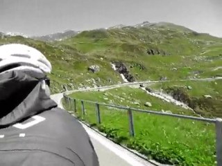 Descent of Furka Pass on a tandem