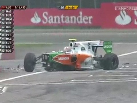 formule 1 gp d'allemagne 2010 qualif big crash luizzi