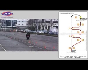 épreuves 4 : de plateau de la moto à allure lente
