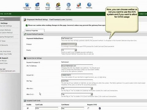 Shopping Cart software :Pinnacle Cart: Setting up the Fast