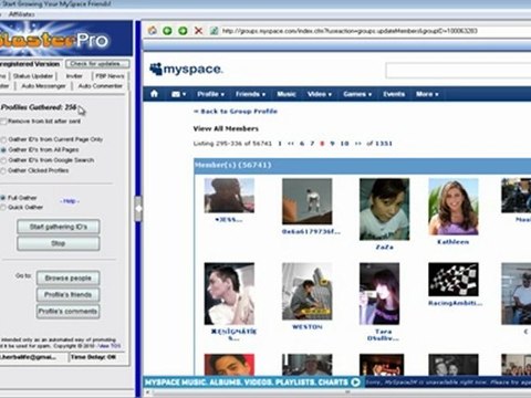 MySpace Friend Blaster Pro - Video 1 How To Use It