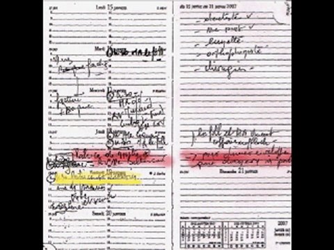 L'agenda qui accuse Woerth et Maistre (Bettencourt)