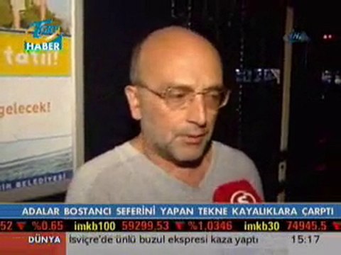 Adalar-Bostancı Seferini Yapan Tekne Kayalıklara Çarptı