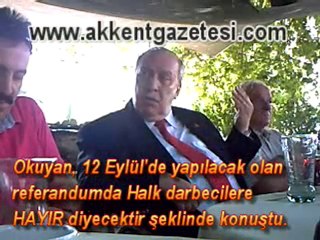 ESKİ BAKAN YAŞAR OKUYAN YALOVA DA
