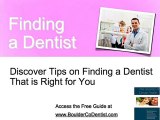Find Dentists in Boulder CO - Dental Boulder Advice