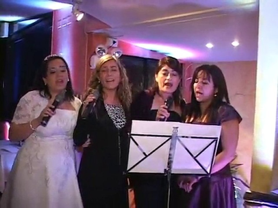 P&M wedding - group singing