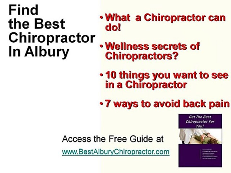 Best Albury Chiropractor