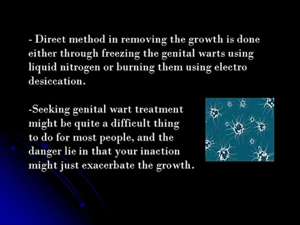 Treating Genital Warts Infections