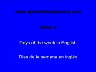dias de la semana en ingles