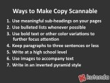 Web Copywriting Tips: How to Make Copy Scannable