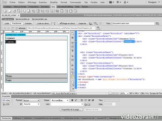 Dreamweaver CS5 : Les menus accordéons