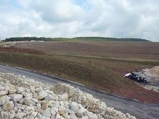 site de stockage pour le terrassement du TGV à Bourgaltroff