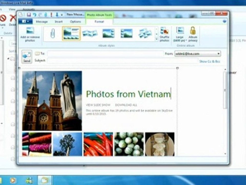 Photo Mail - Windows Live Mail