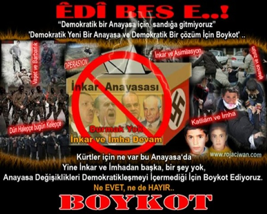 BDP Faşist Anayasa Referandumunu BOYKOT