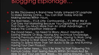 Blogging Espionage ...
