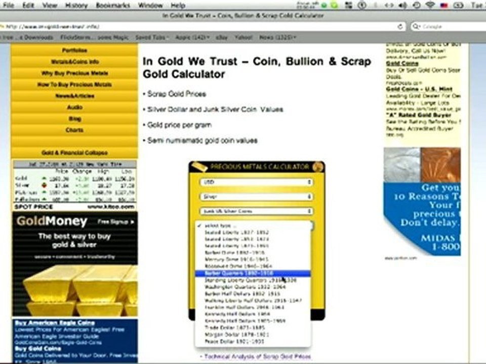 How to Use a Scrap Gold Calculator for Silver Dollar Values