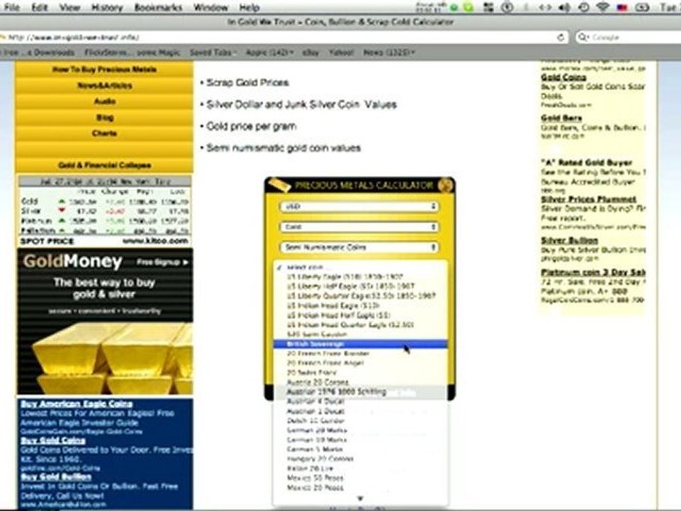 Scrap Gold Calculator for British Sovereign Values