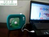 Desktop Dark Green Plastic TV Cooling USB Cooler Fan