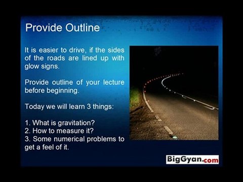 Provide Outline - Teach like Steve Jobs