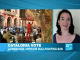 SPAIN: Catalonia lawmakers vote to outlaw bullfighting