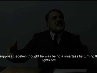 Hitler is informed Fegelein has turned off the lights