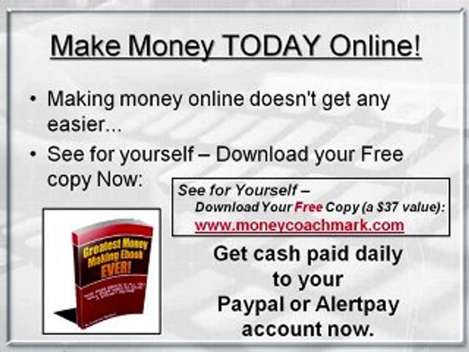 Make Money TODAY Online FREE Ebook