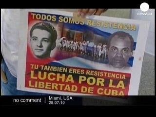 Freed Cuban prisoner Ariel Sigler arrives... - no comment
