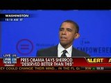 President Obama in the Sherrod Incident 7-29-2010