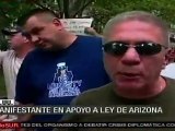 Manifestaciones en contra y a favor de la ley Arizona