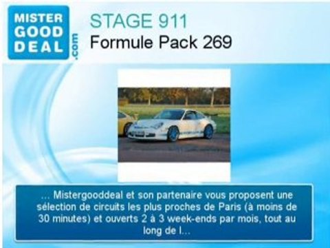 Stage de pilotage sur STAGE 911 Formule Pack 269