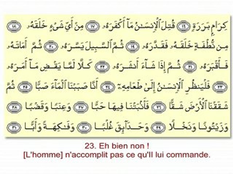 Sourate 80 : Il s'est renfrogné ('Abd As-Samad) - سورة عبس