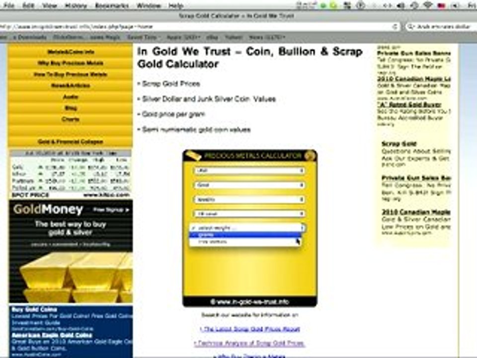 Work Out Jewelry Value Using Scrap Gold Calculator