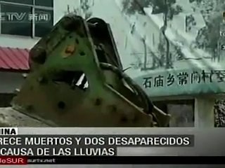 Trece muertos y 2 desaparecidos por lluvias en China