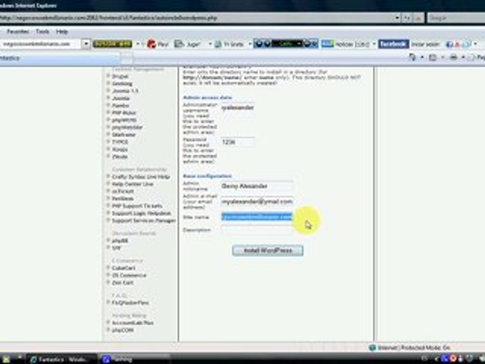 Como instalar Wordpress en tu Servidor Cpanel