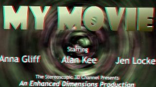 3D Video - 3D Movie Trailer Stock Footage Anaglyph