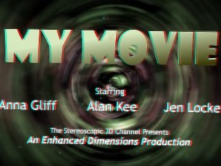 3D Video - 3D Movie Trailer Stock Footage Anaglyph