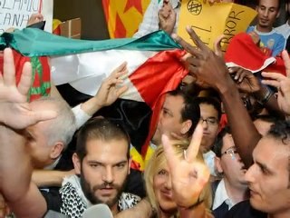 Volver del Mavi Marmara.David Segarra recibido en Valencia