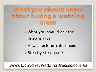 Sydney Wedding Dresses - How To Find Sydney's Best Wedding