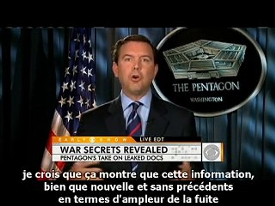 réaction du Pentagone sur Wikileaks  S/T