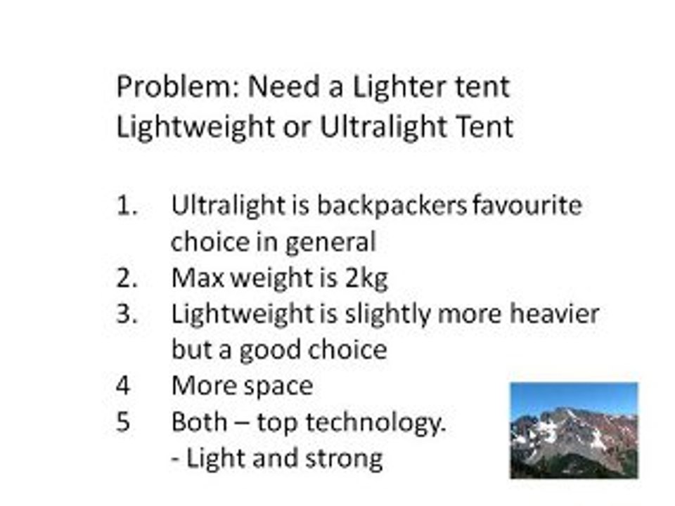 Backpacking Tent