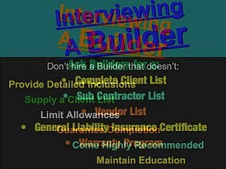 Interviewing a home builder