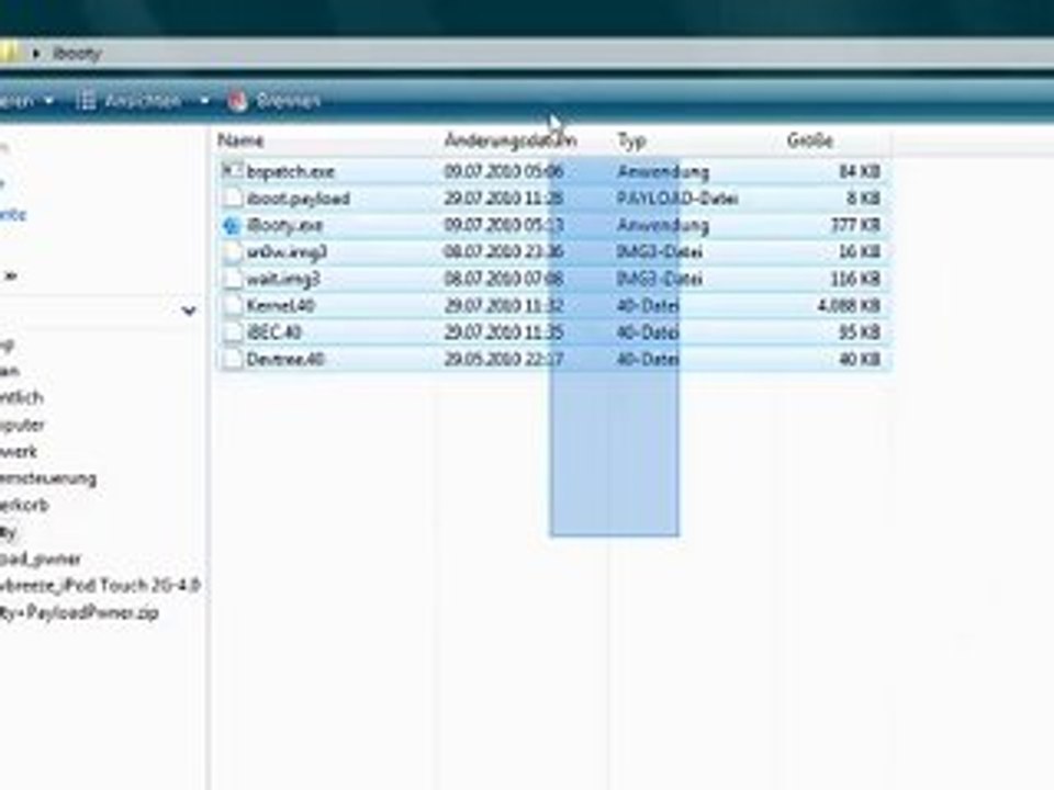 iPod Touch 2G MC Modell Jailbreak iOS 4 (Tethered) Teil 2